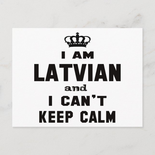 I am Latvian and i can't keep calm Postcard (Front)