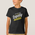 I Am Legally An Adult 18th Birthday T-Shirt<br><div class="desc">Funny 18th birthday design for all birthday children and young adults who are no longer teenagers. Ideal gift for Christmas,  birthday,  son daughter,  brother,  sister,  friends</div>