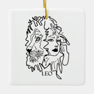 I am LEO Ceramic Ornament
