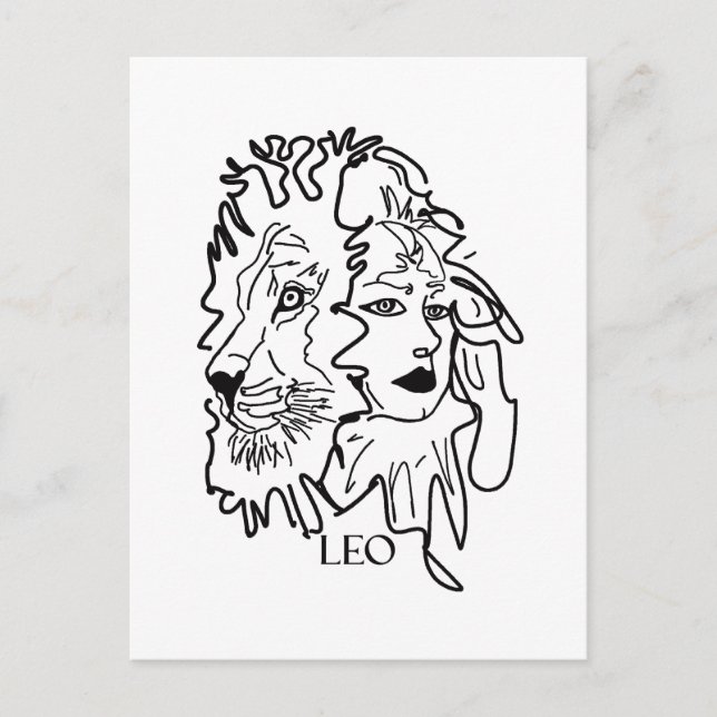I am LEO Postcard (Front)