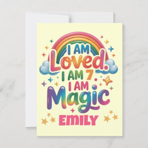 I Am Loved I Am Magic Birthday Girl Affirmation Postcard