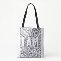 I AM Loved Tote - Colour Your Own Tote