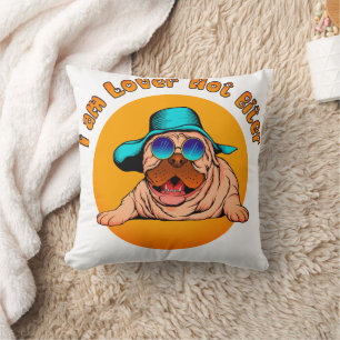 I am Lover Not Biter Cushion