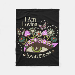 I Am Loving Awareness, Ram D Mantra, Mandala Fleece Blanket