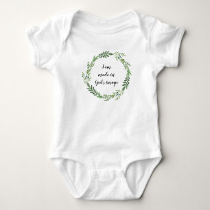 I am made in God's image baby bodysuit