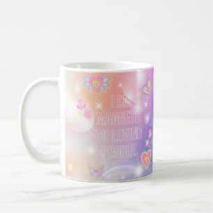 I am Magnetic, Motivational, Inspirational, Pink Coffee Mug