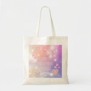 I am Magnetic, Motivational, Inspirational, Pink Tote Bag