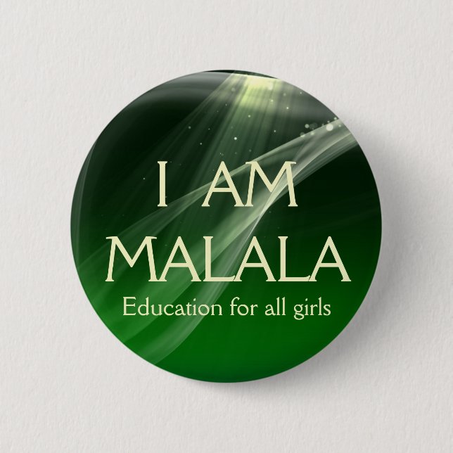 I am Malala Education for All Girls 6 Cm Round Badge (Front)