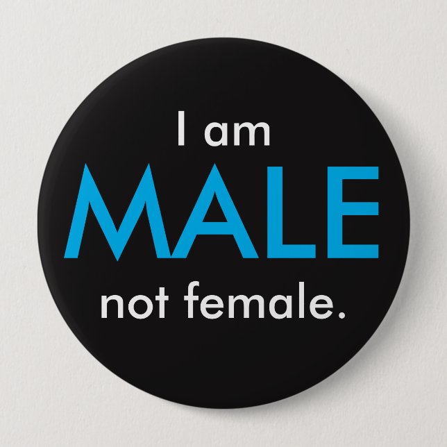 I am MALE Button (Front)