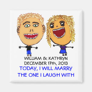 I am Marrying My Best Friend Cartoon Magnet