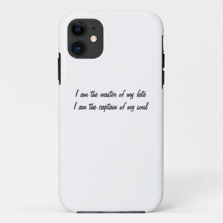 I am master of my fate iphone cover