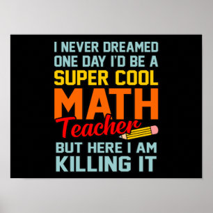 I Am Math Teacher Mathematics Maths Lover Student Poster