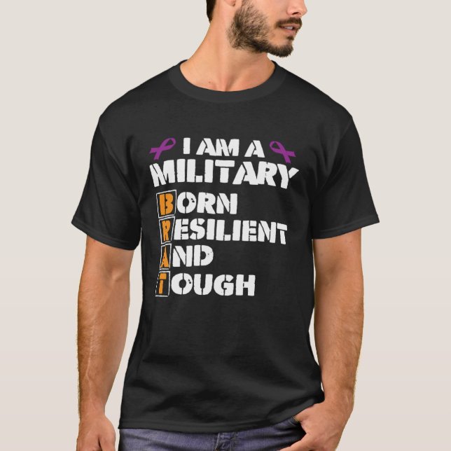 I Am Military BRAT Month Of The Military Child Kid T-Shirt (Front)