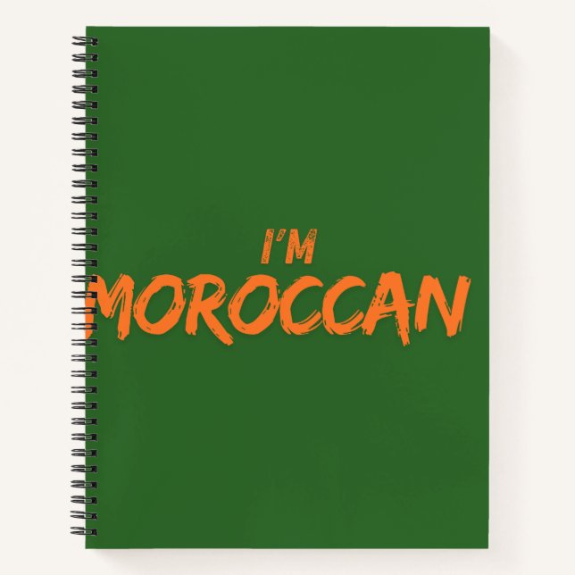 "I Am Moroccan" Notebook – Proud Moroccan Student  (Front)