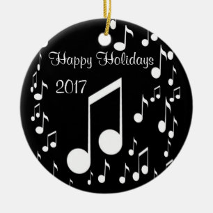 I Am Music,Happy Holidays 2017_ Ceramic Tree Decoration