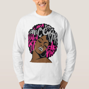 I Am My Ancestors Dreams Hot Pink Bubblegum Afro B T-Shirt