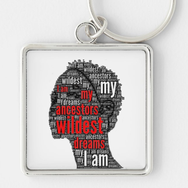 I Am My Ancestors Wildest Dreams Key Ring (Front)
