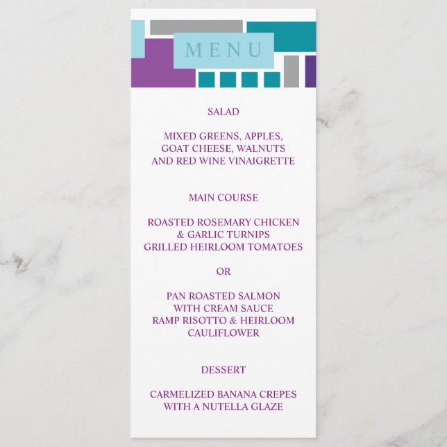 I AM MY BELOVED Wedding Menu Card (Front)