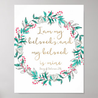 I Am My Beloved's Bible Verse Wall Art