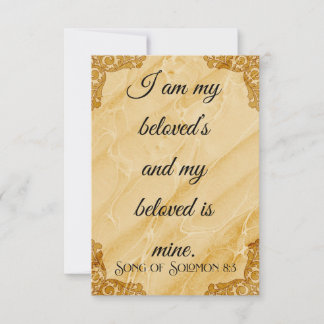 I am my beloveds Flat Card