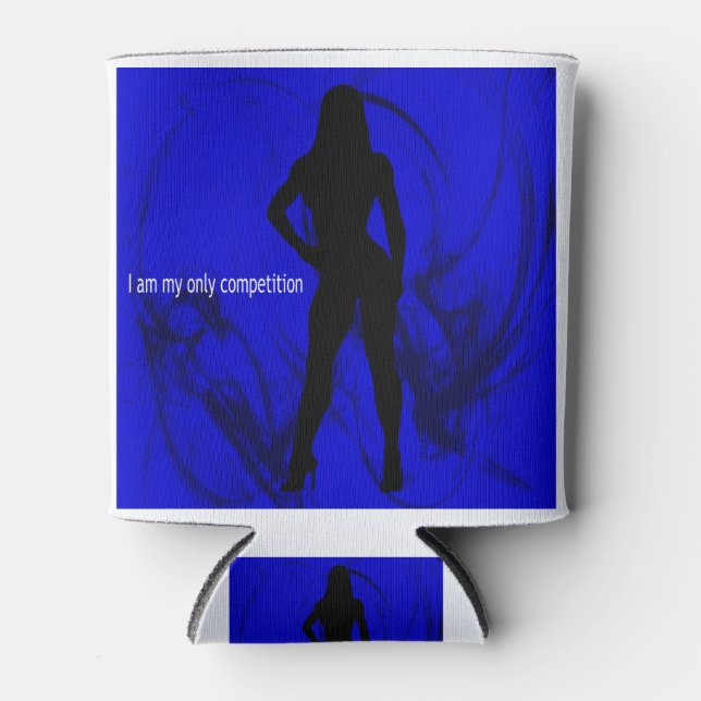 I am my only competition - Fitness / Bodybuilder Can Cooler (Front)