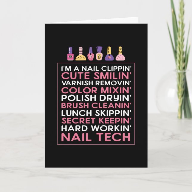 I Am Nail Nail Clippin Fingernail Manicure Card (Front)
