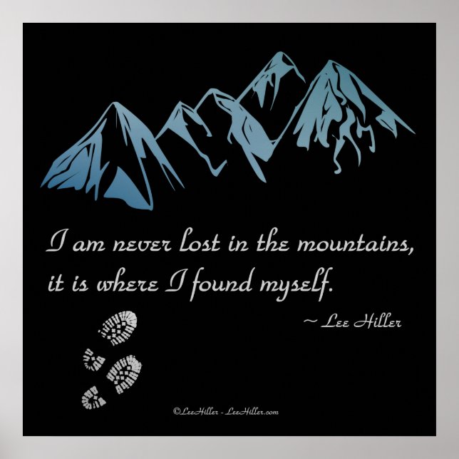 I am never lost in the mountains, it is where... poster (Front)