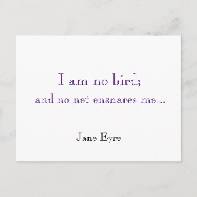 I am no bird...Postcard Postcard (Front)