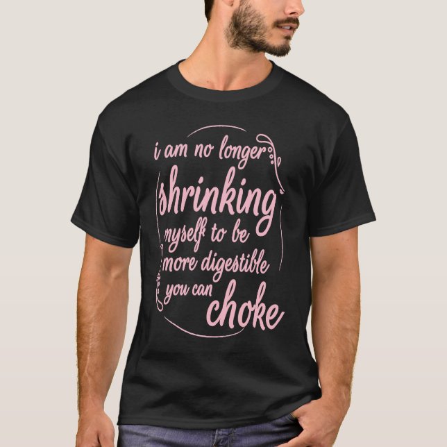 I Am No Longer Shrinking Myself Strawberry Boxing T-Shirt (Front)