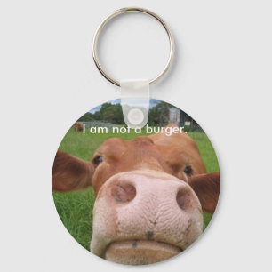 I am not a burger. key ring