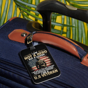 I Am Not A Hero Not A Legend I Am One Percent A US Luggage Tag