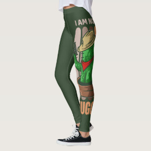 I Am Not A Hugger Funny Sarcastic Cowboy Leggings