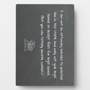 "I Am Not a Lawyer" Notary Plaque