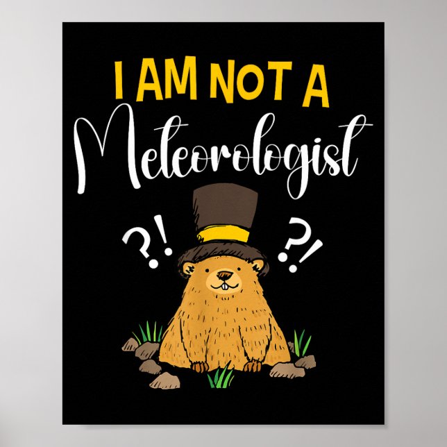I Am Not A Meteorologist Funny Groundhog Day _1  Poster (Front)