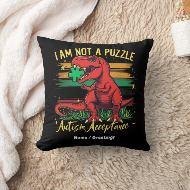 I Am Not a Puzzle Embracing Autism Acceptance  Cushion (Blanket)