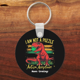 I Am Not a Puzzle Embracing Autism Acceptance Key Ring