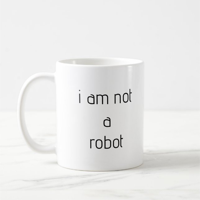 i am not a robot mug (Left)