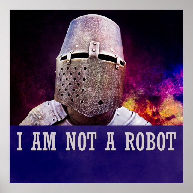 I am not a robot poster (Front)
