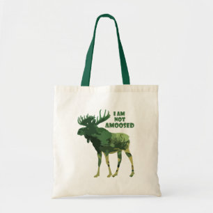 I am Not Amused Fun Moose Quote Tote Bag