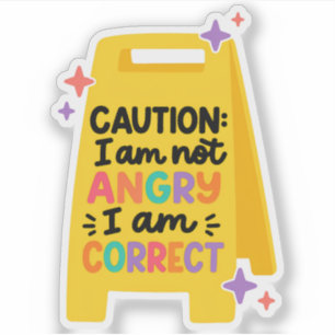 I Am Not Angry, I Am Correct Funny Sarcastic