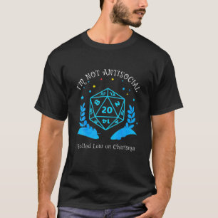 I Am Not Antisocial, I Rolled Low On Charisma Vint T-Shirt