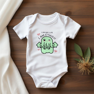I Am Not Cute I am Cthulhu Baby Bodysuit