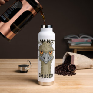I Am Not Emused Funny Emu Pun Adult Cloth Water Bottle