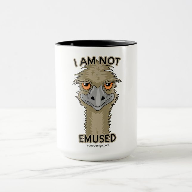 I Am Not Emused Funny Emu Pun Mug (Center)