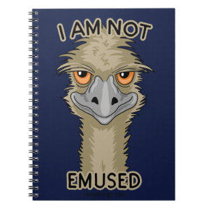 I Am Not Emused Funny Emu Pun Notebook