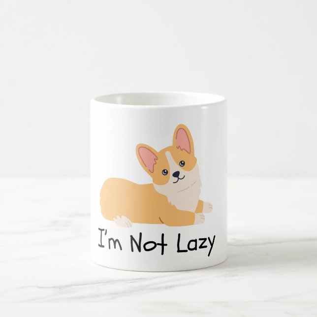 I am not lazy dog memes coffee mug (Center)