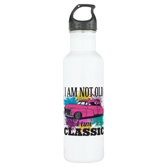 I am Not Old I am Classic Grungy Colour Splashes 710 Ml Water Bottle (Front)