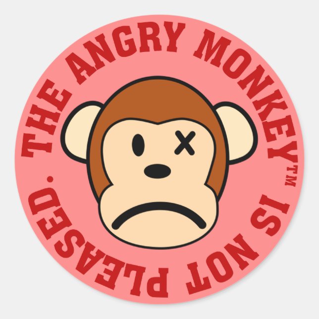 I am not pleased with your performance classic round sticker (Front)