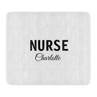 I am nurse medical expert add your name text simpl cutting board