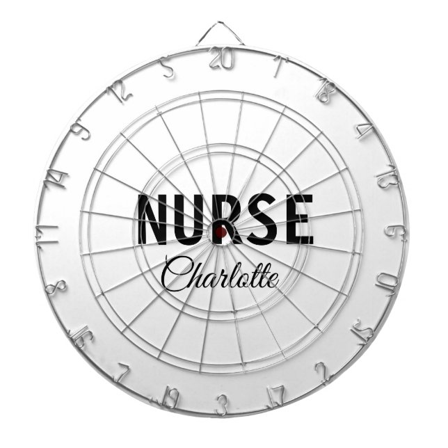 I am nurse medical expert add your name text simpl dartboard (Front)